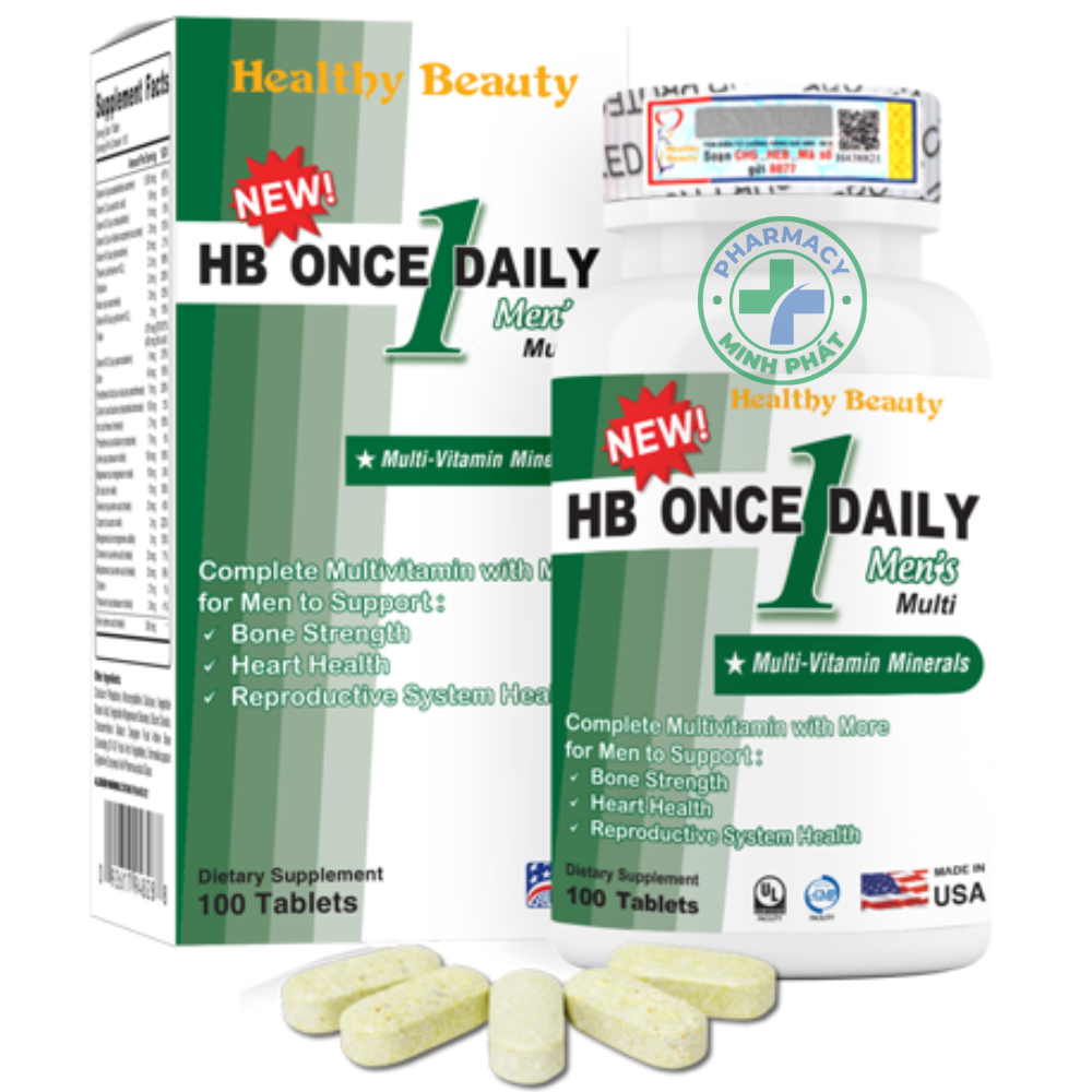 HB ONCE DAILY MEN MULTI - BỔ SUNG VITAMIN TỔNG HỢP MỖI NGÀY CHO NAM GIỚI